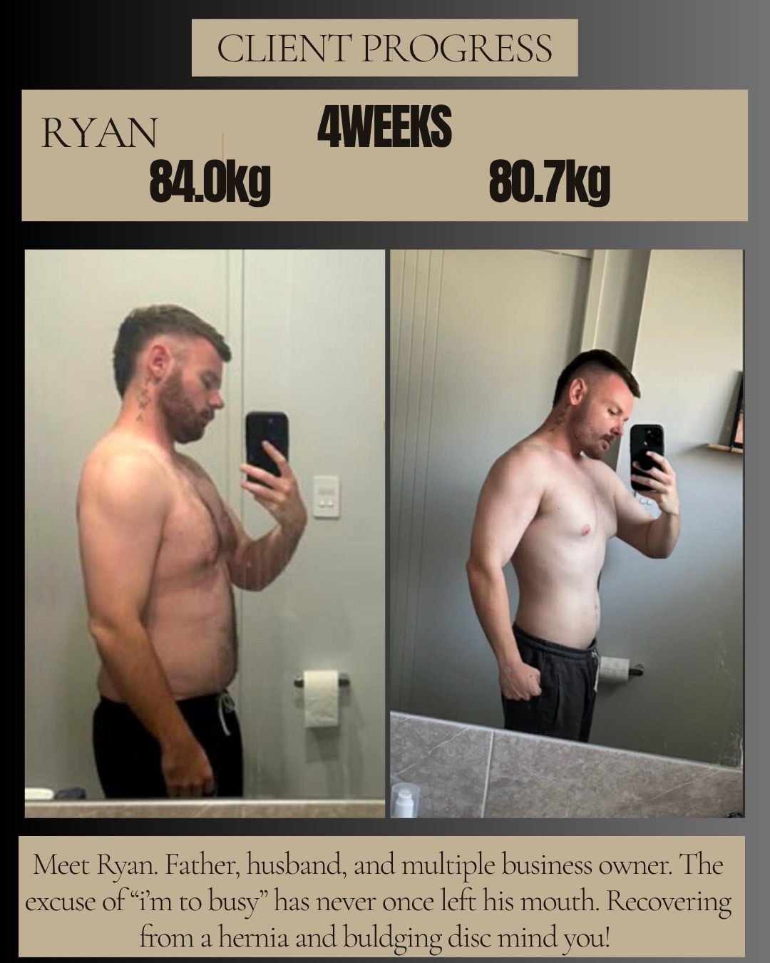 Ryan before and after transformation